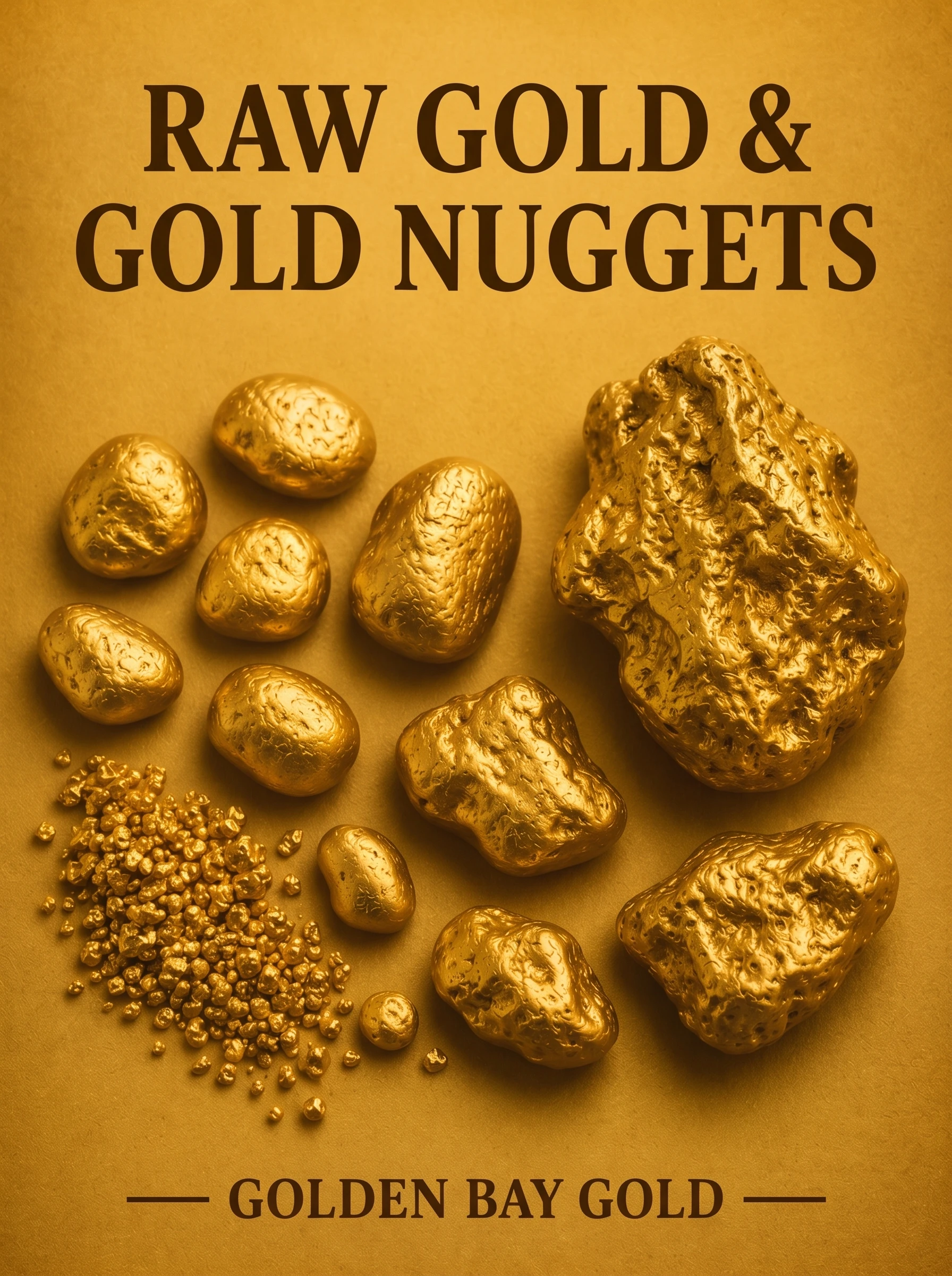 Raw Gold and Gold Nuggets Website Image on Golden Bay Gold