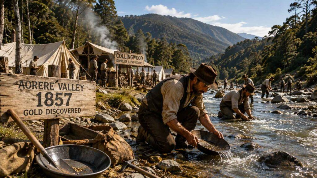 Major Gold Discovery in the Aorere Valley (1857)