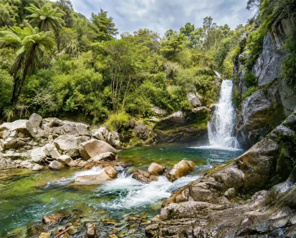 Wainui Falls in Golden Bay - Golden Bay Gold website - Golden Bay Map